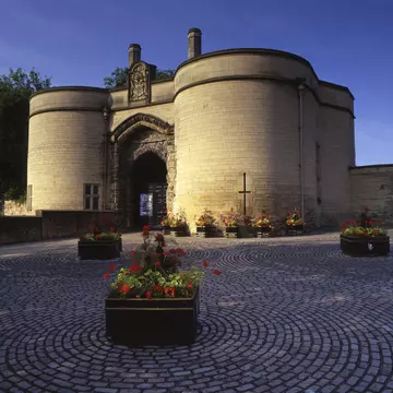 Nottingham Castle Gatehouse, the entrance for visitors and tourists visiting the castle in Nottinghamshire.