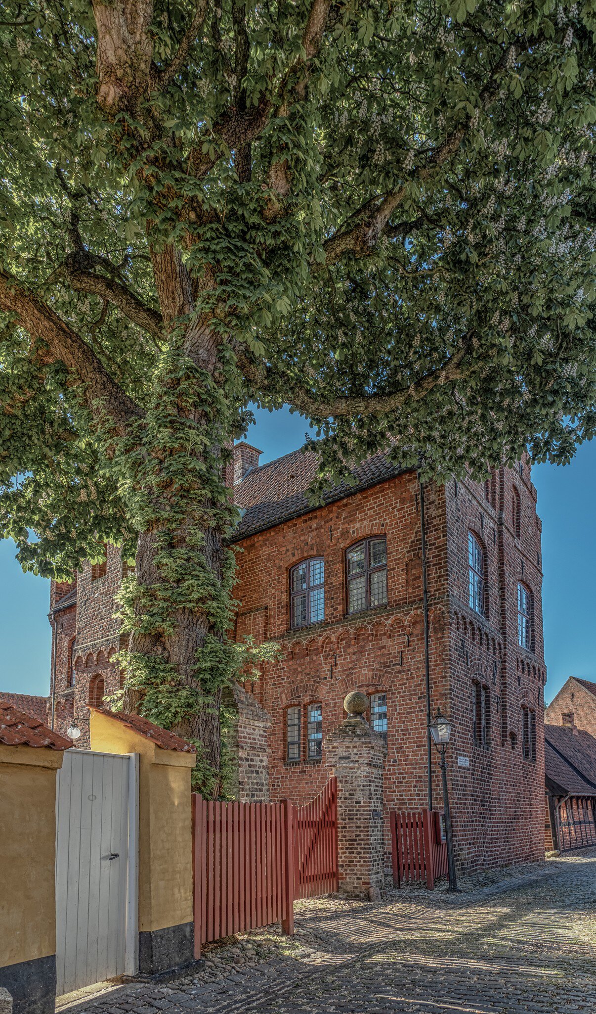 Facade of the Taarnborg building in Ribe was built 1570-80 and was the recidence of Bishop Brorson, Denmark.