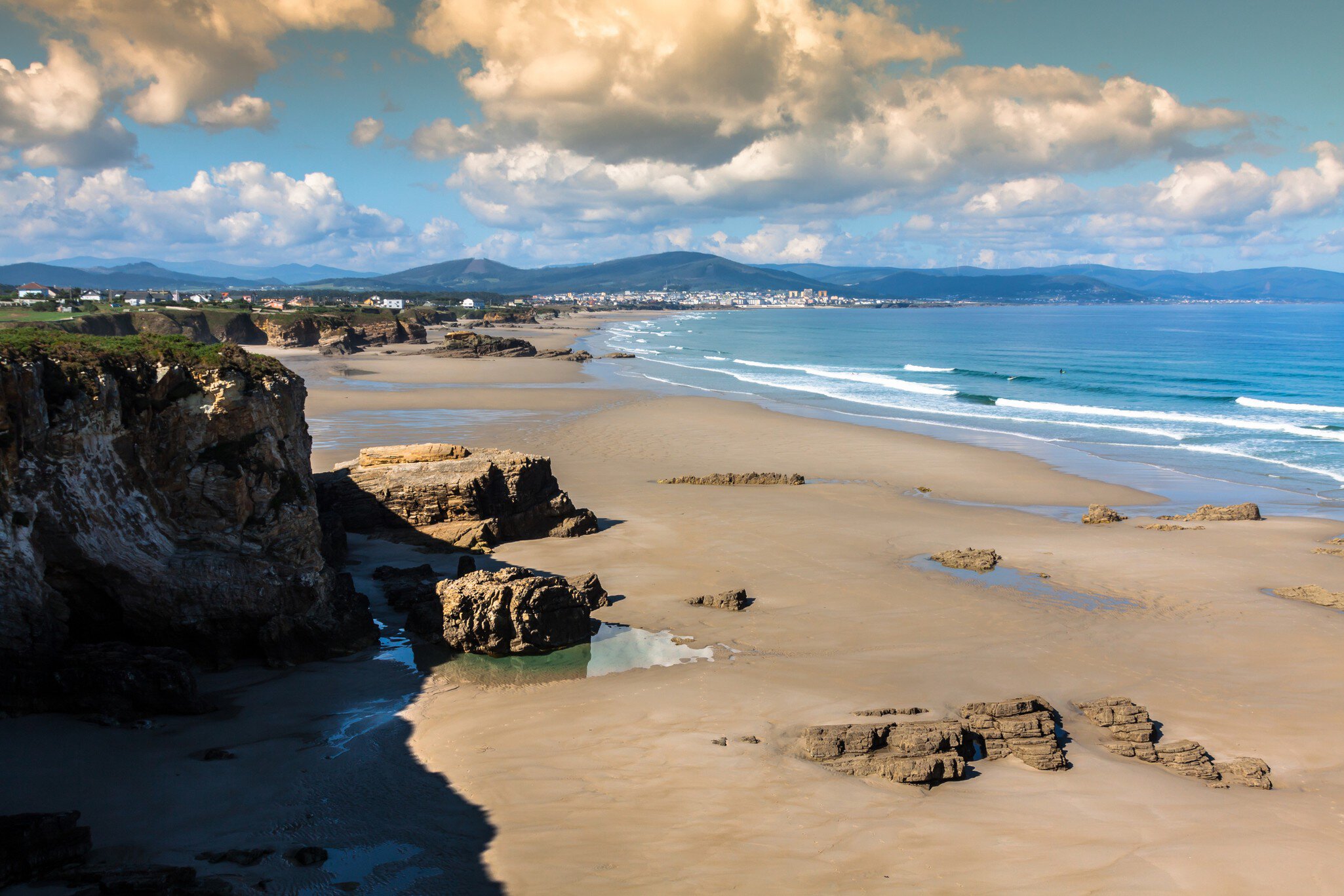 Cathedrals Beach;
Playa de las Catedrales - Beautiful beach in the north of Spain.
