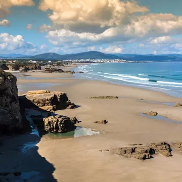 Cathedrals Beach;
Playa de las Catedrales - Beautiful beach in the north of Spain.