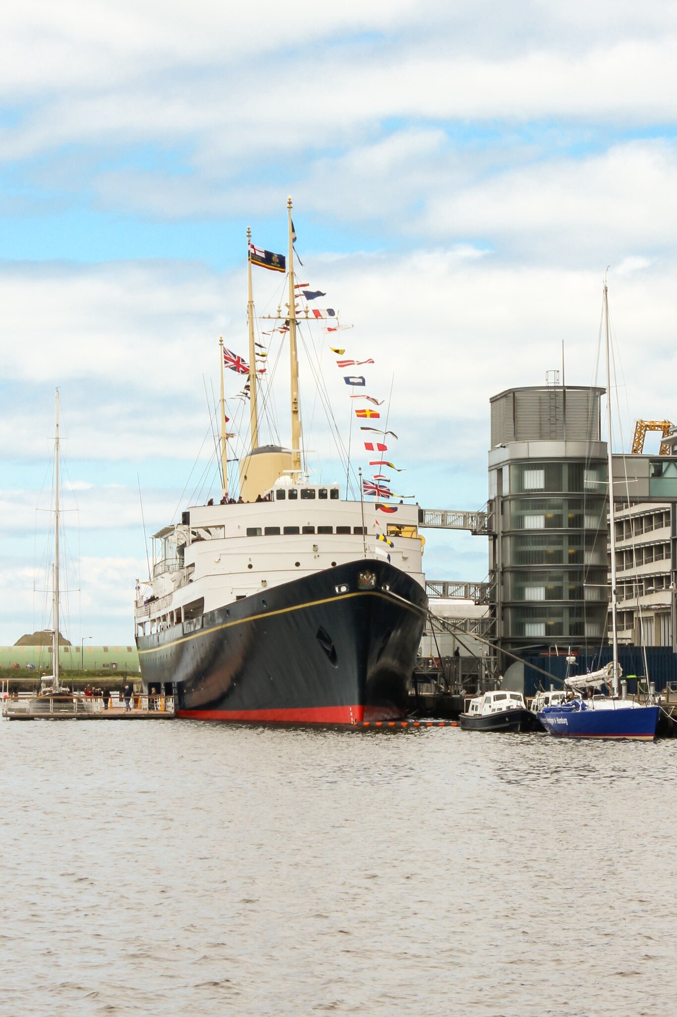 Visitors on board the HMS Royal Britannia (Her Majesty's Yacht).