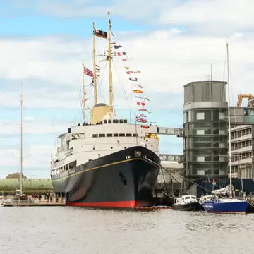Visitors on board the HMS Royal Britannia (Her Majesty's Yacht).