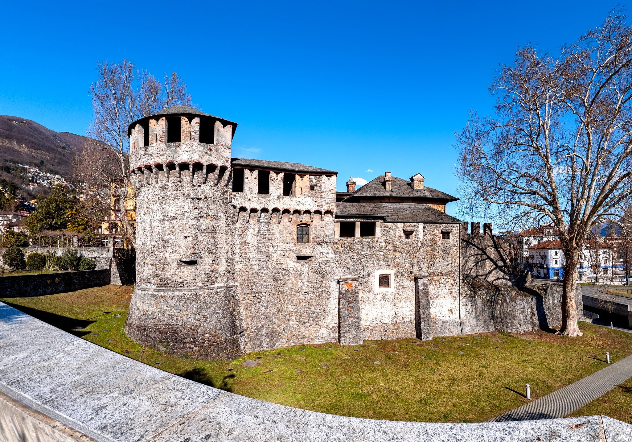 Locarno, Switzerland,08/03/2018,  Castello Visconteo is a famous castle in Locarno. It is a Swiss heritage site of national significance.; Shutterstock ID 1295072728;