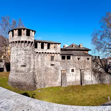 Locarno, Switzerland,08/03/2018,  Castello Visconteo is a famous castle in Locarno. It is a Swiss heritage site of national significance.; Shutterstock ID 1295072728;