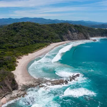 Drone image from Barrigona beach, Guanacaste, Costa Rica.