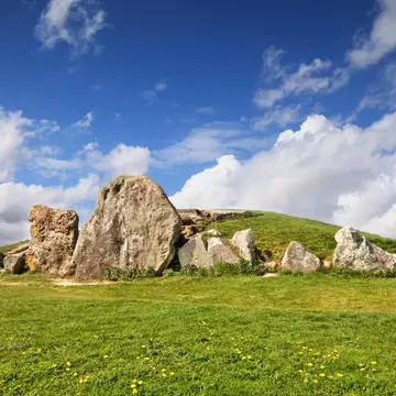 The West Kennet Long Barrow is part of the Avebury Neolithic complex in Wiltshire.
