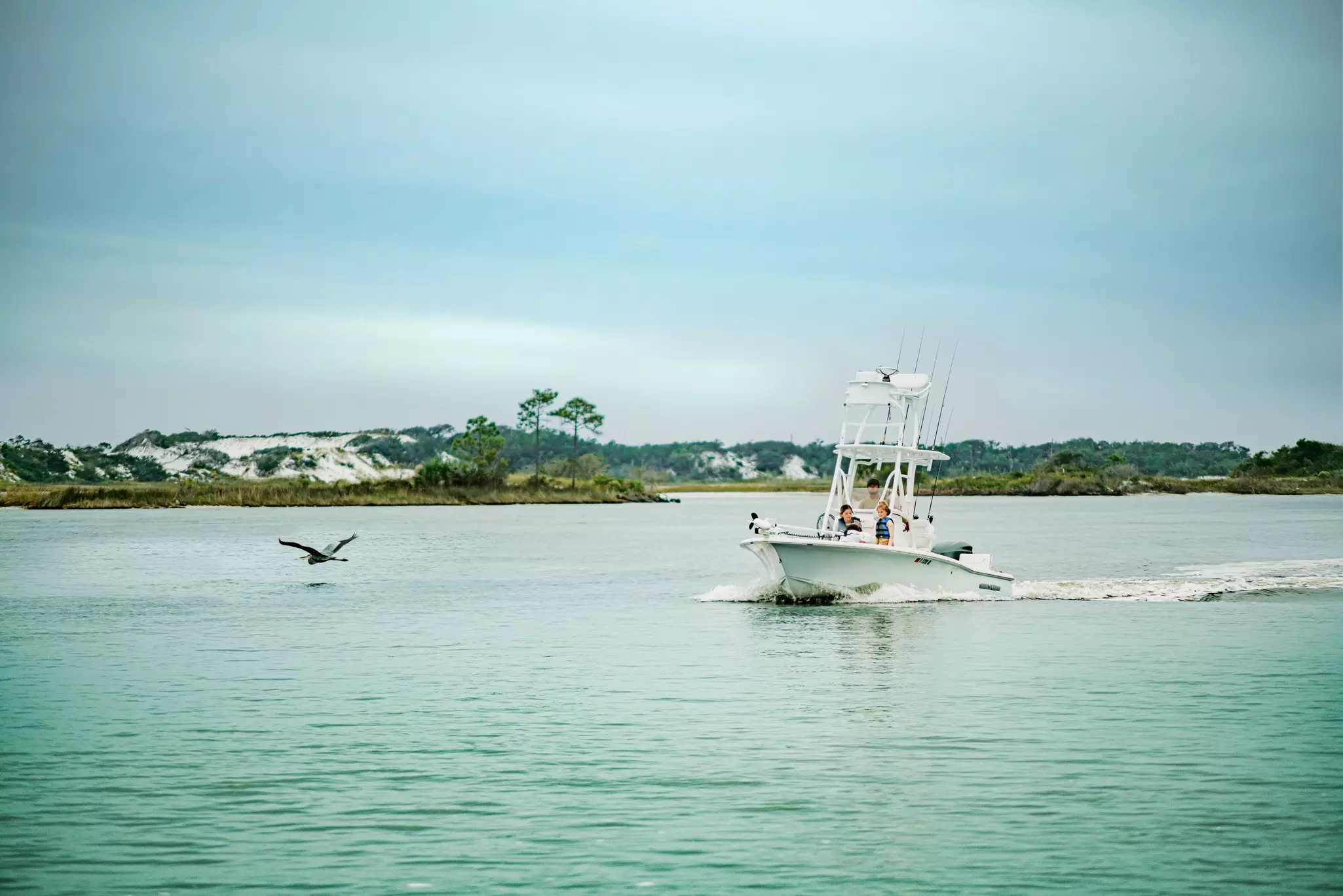 A boat on the water in Destin, Florida