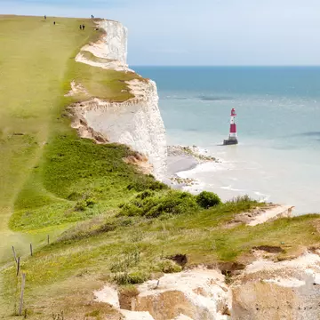 Beachy head lighthouse, East Sussex, English South coast.  
