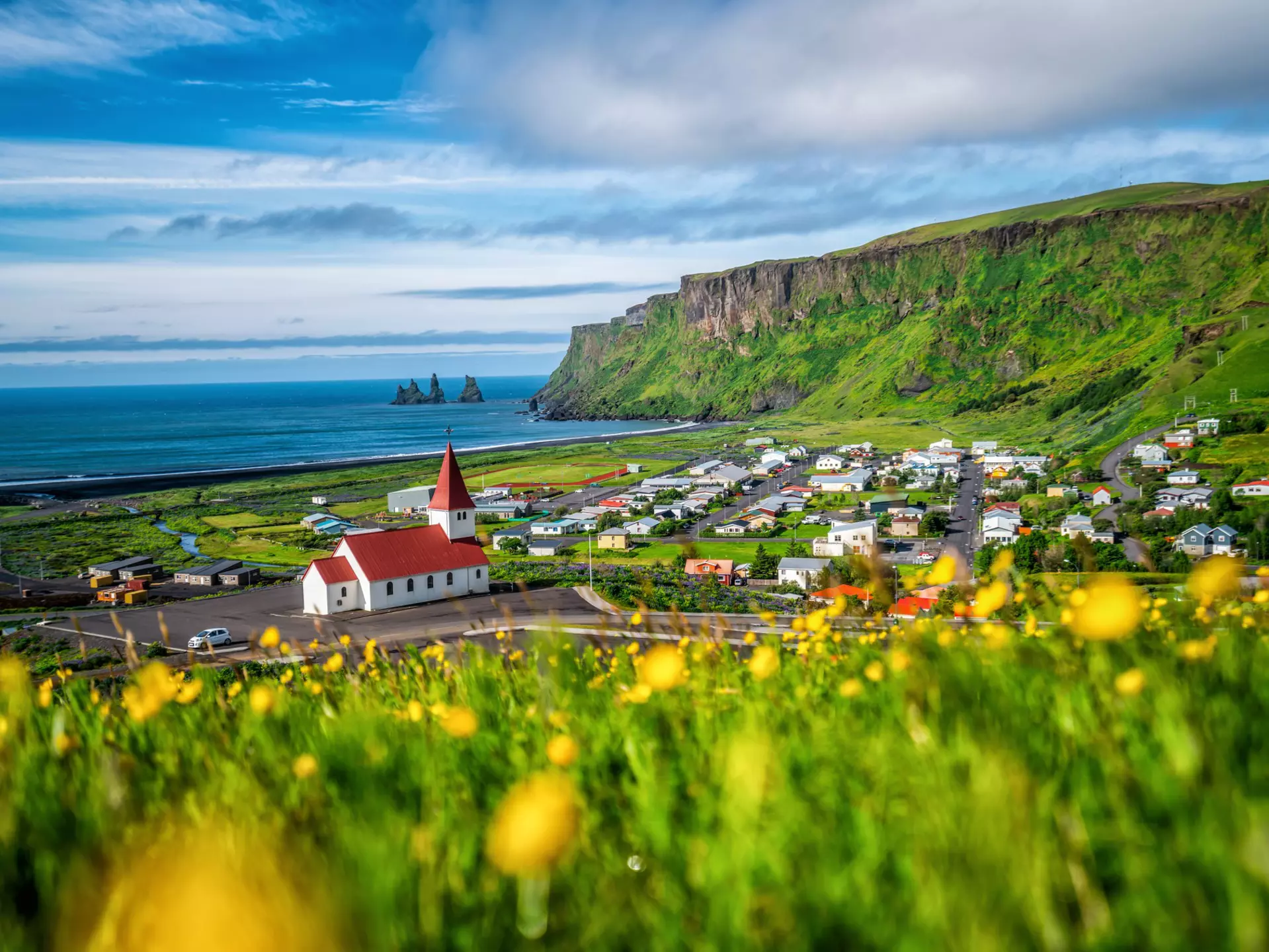 A summer day in Vík í Mýrdal, Iceland. Summit Art Creations/Shutterstock