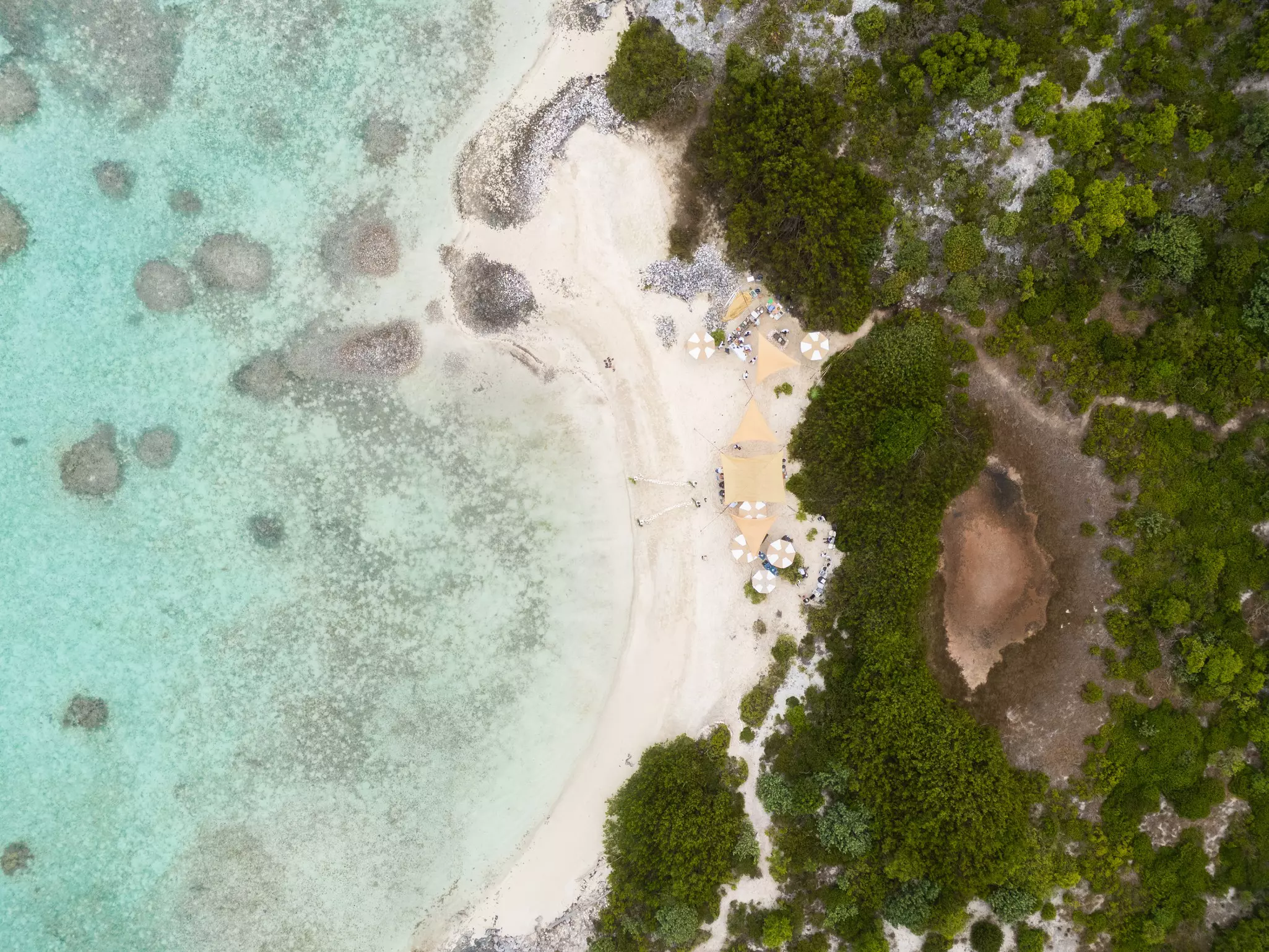 Aerial view of the cay. Salterra Resort and Spa