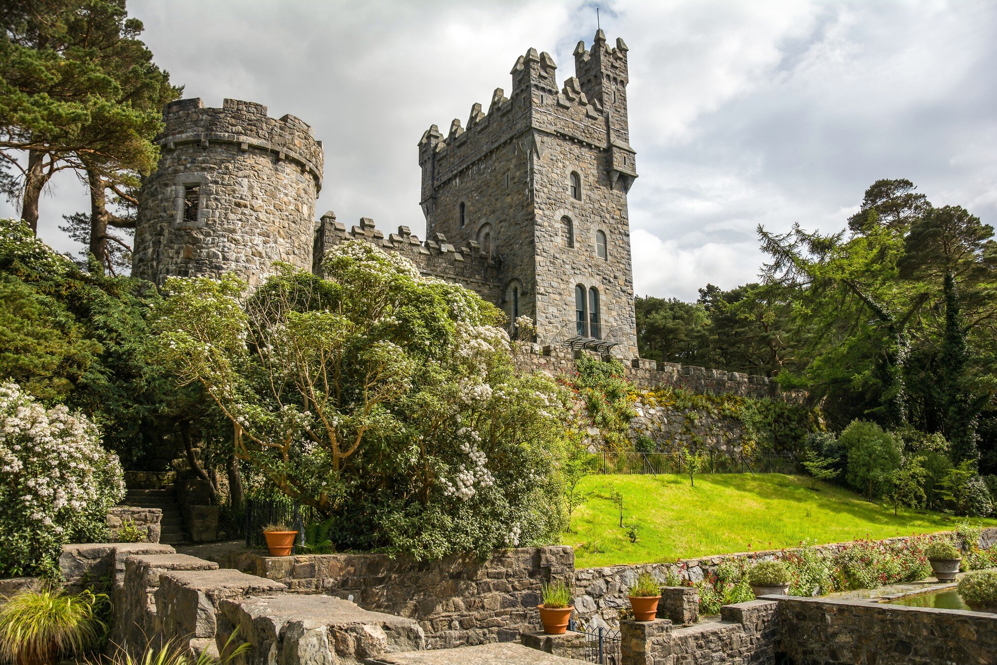 Glenveagh Castle, Donegal in Ireland; Shutterstock ID 412443148;