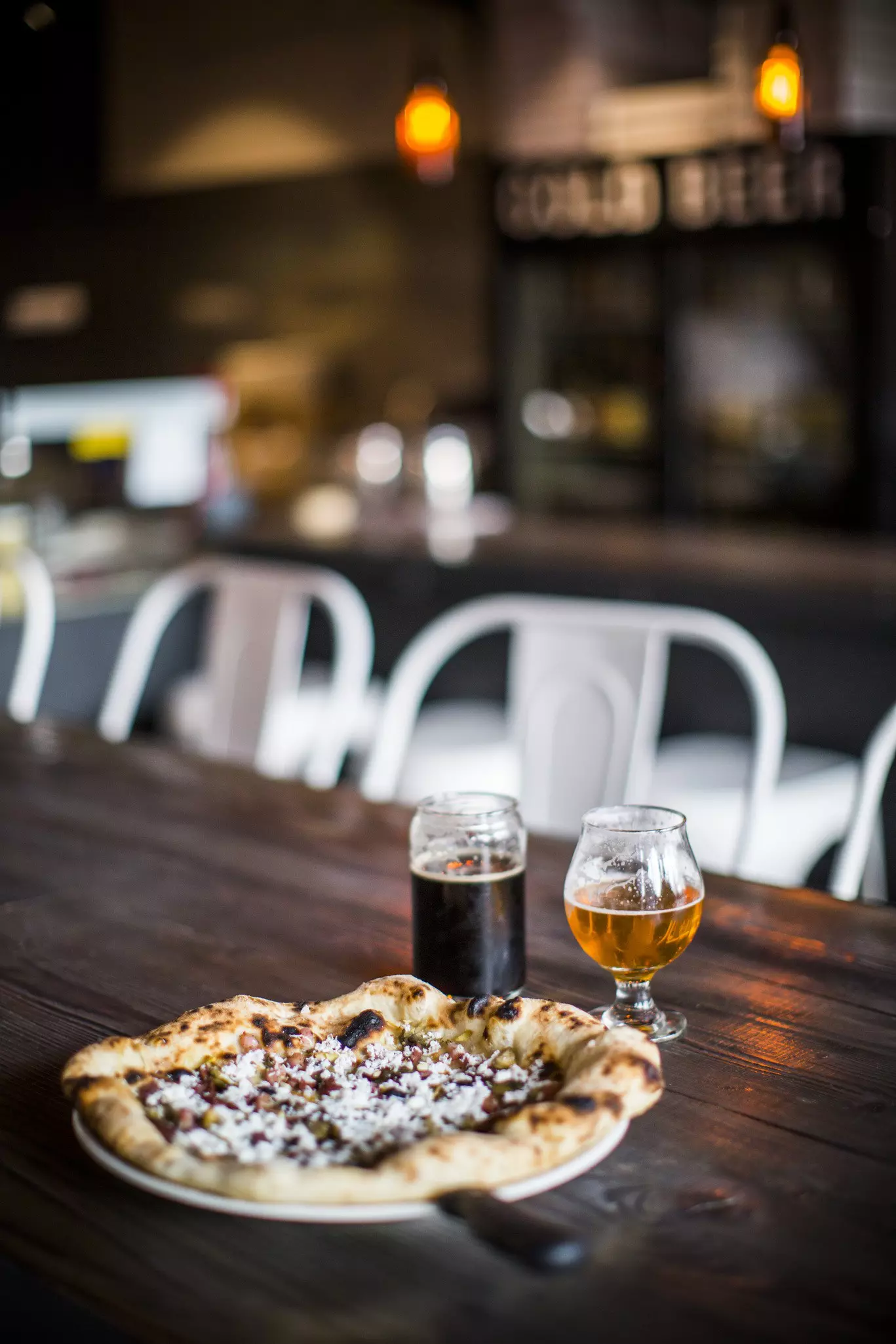 Two small glasses of beer