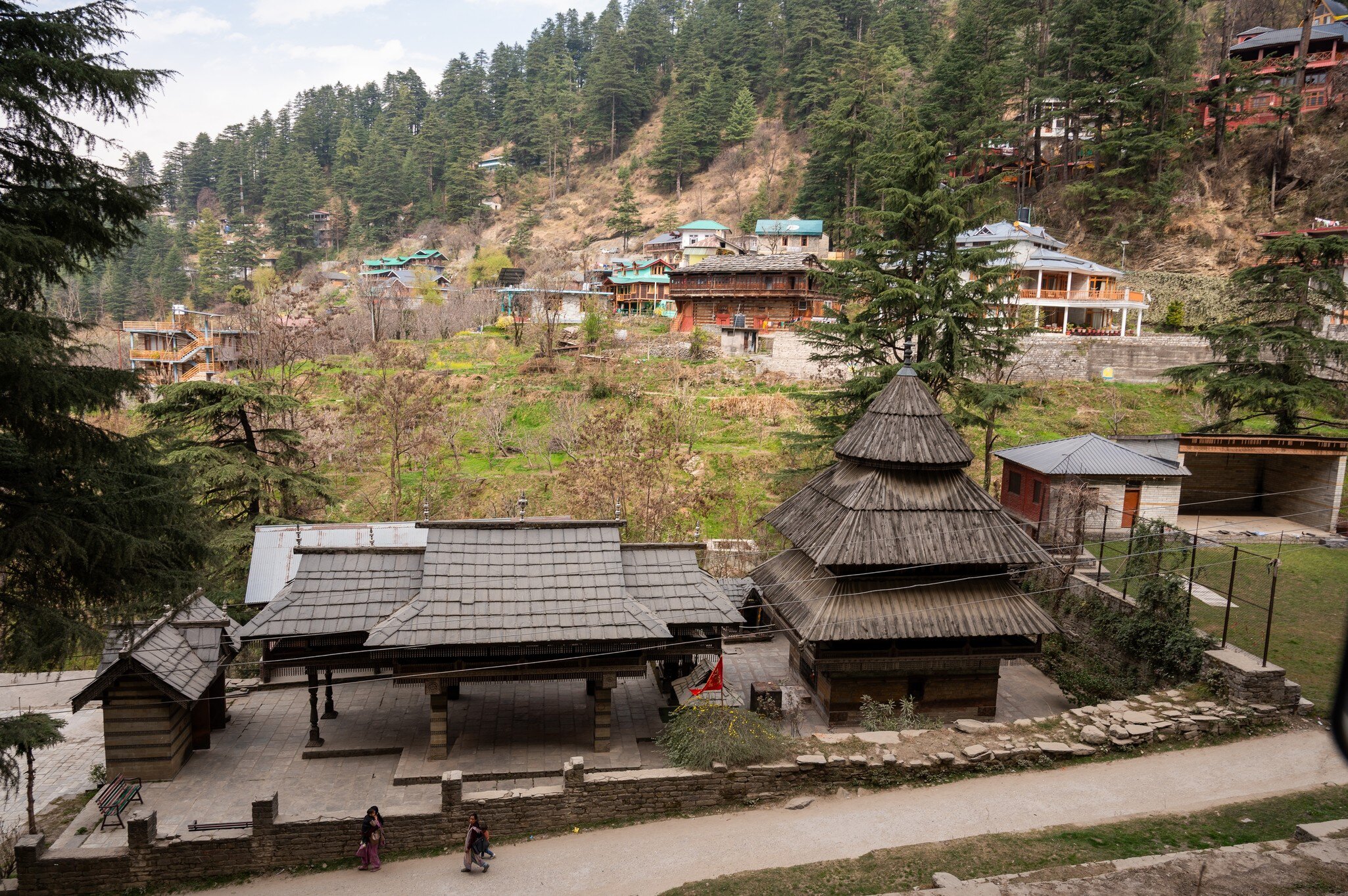 Tripura Sundari Temple, one of the oldest wooden temples in the region, located in Naggar, a historic village that once served as the capital of the Kullu kingdom, situated along the left bank of the Beas River.