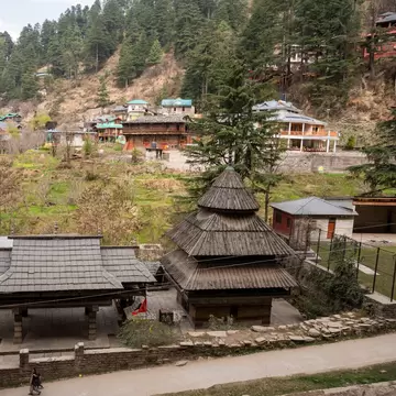 Tripura Sundari Temple, one of the oldest wooden temples in the region, located in Naggar, a historic village that once served as the capital of the Kullu kingdom, situated along the left bank of the Beas River.