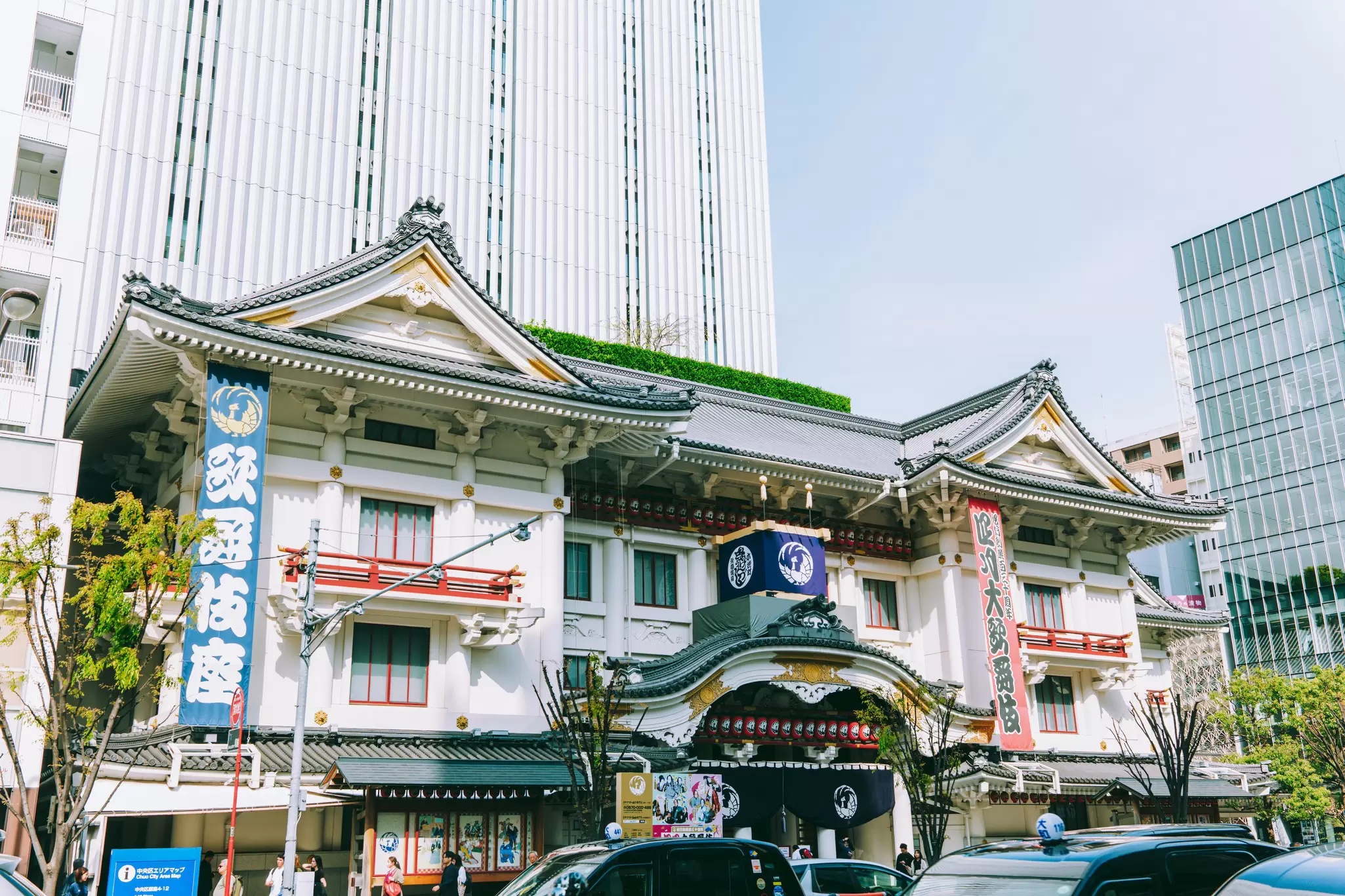 Kabuki-za or Kabukiza Theatre, Tokyo's premier kabuki theater.