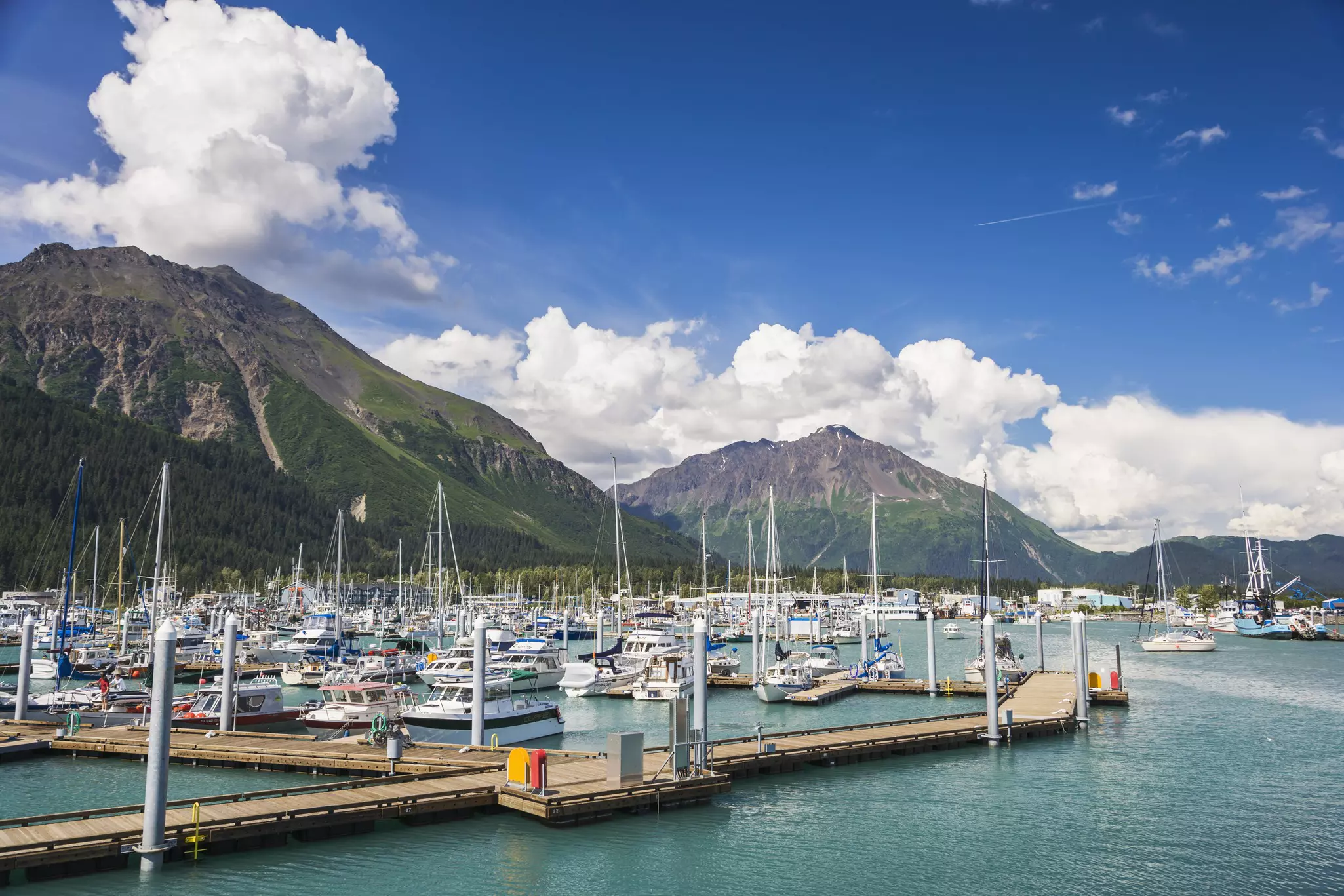Seward Municipal Boat Harbor On Resurrection Bay On The Kenai Peninsula In Southcentral, Alaska.