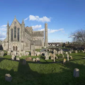 St canices cathedral round tower and churchyard