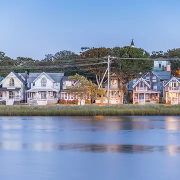 USA, Massachusetts, Martha's Vineyard . Ancient houses at Oak Bluff
860598742