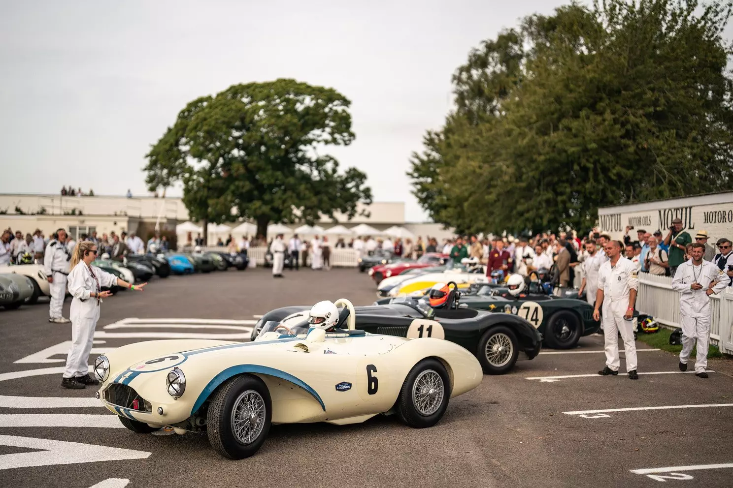 Racers take their positions at the Goodwood Revival, Chichester, UK © Goodwood