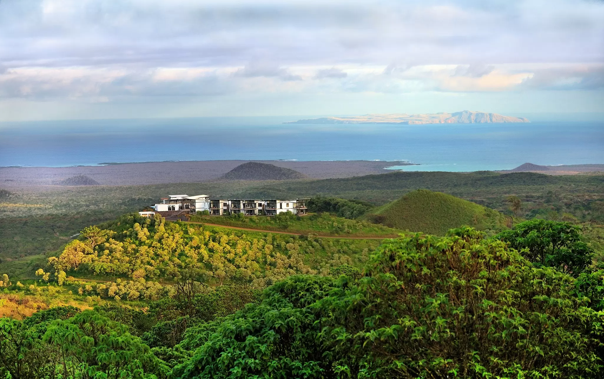 Pikaia Lodge and the sweeping scenery around it. Pikaia Lodge