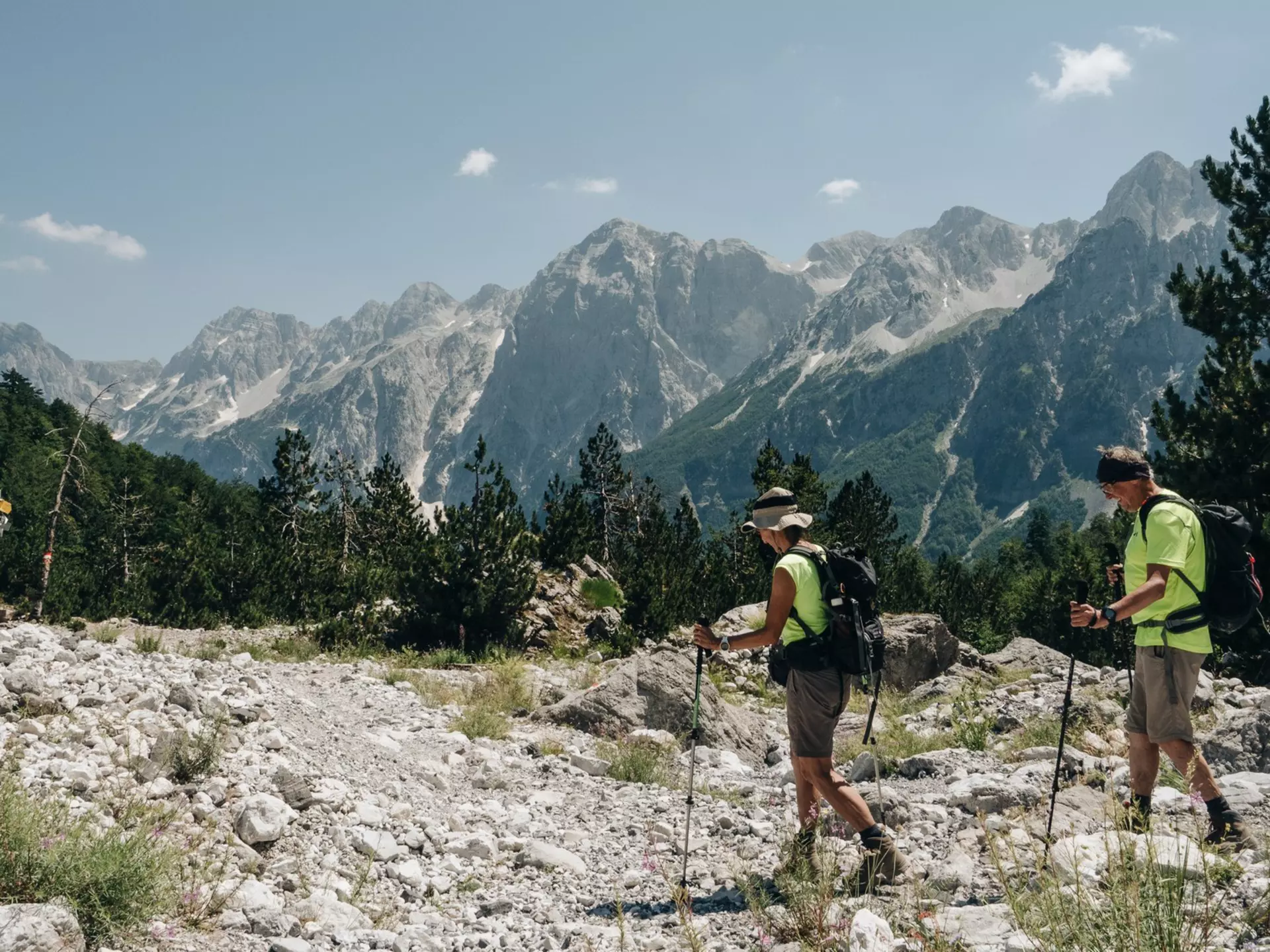 Hiking in the mountains near Valbonë, Albania. Ilir Tsouko/Lonely Planet
