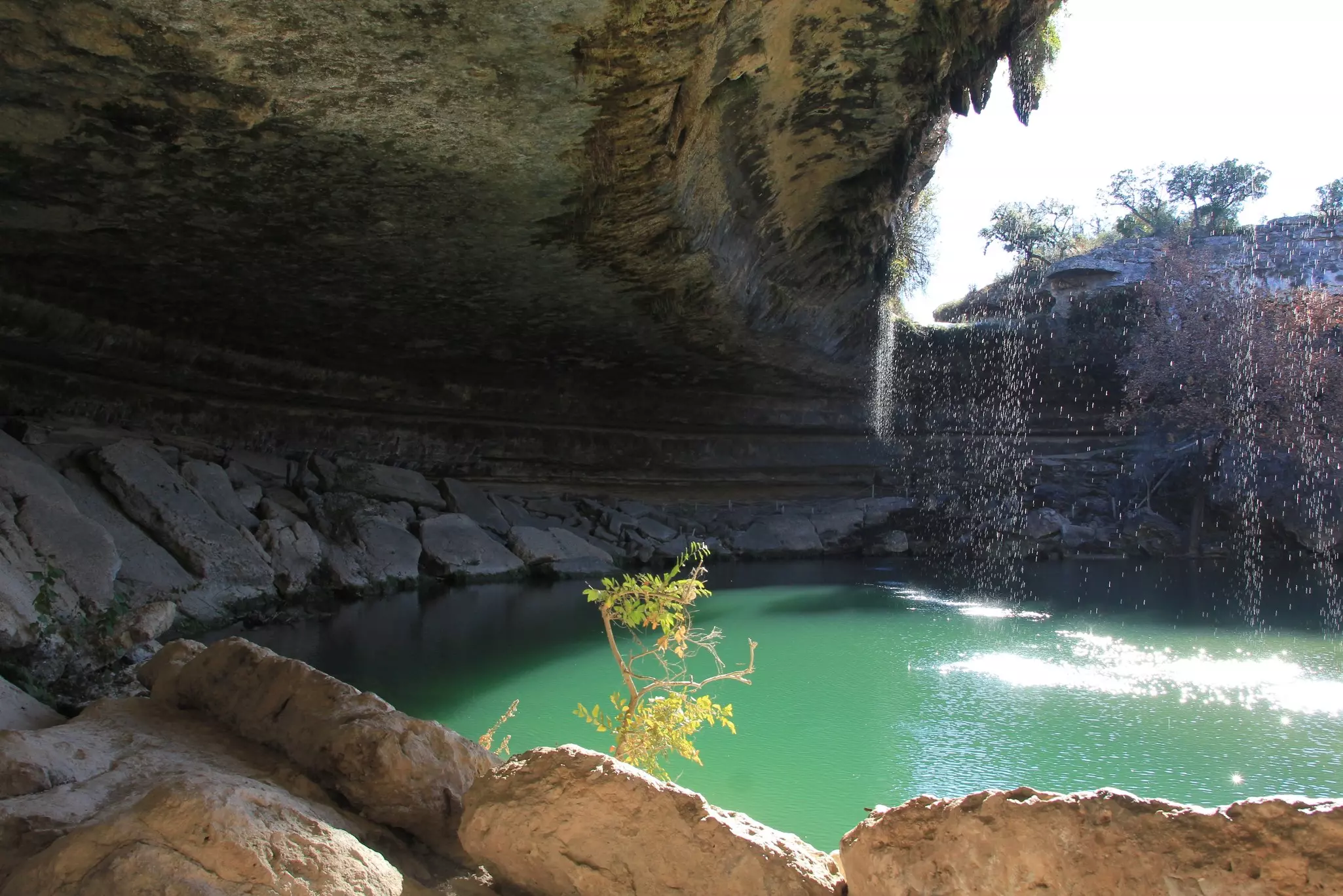 Hamilton Pool Preserve is one of the most unique tourist attractions in Dripping Springs, Texas, USA