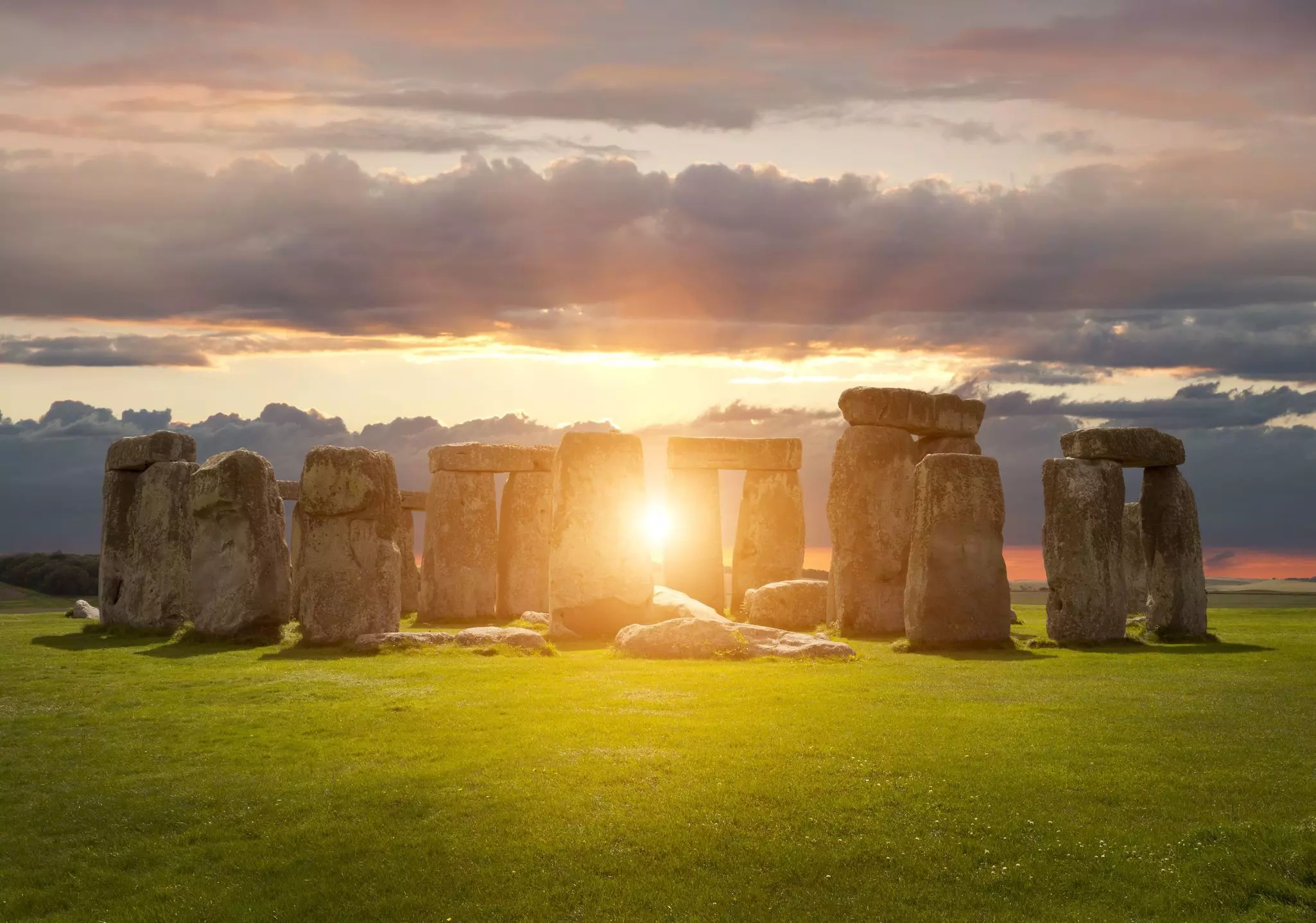 The ancient monoliths of Stonehenge famously align with the sun every summer and winter solstice © AndyRoland / Getty Images