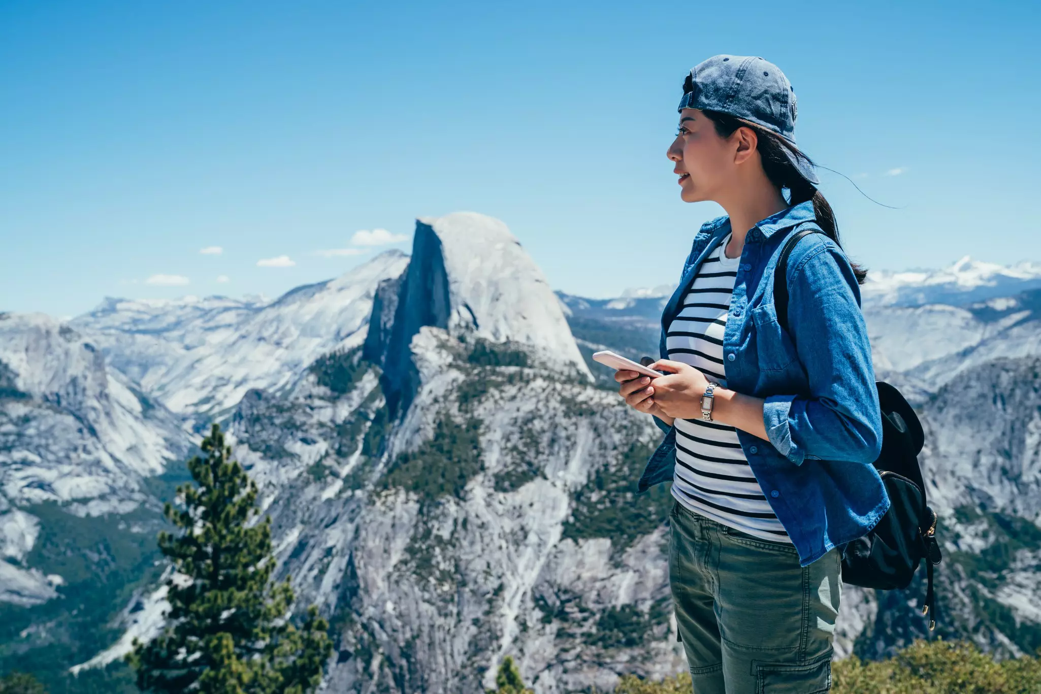 The top half of a woman doing yoga in a yoga bubble