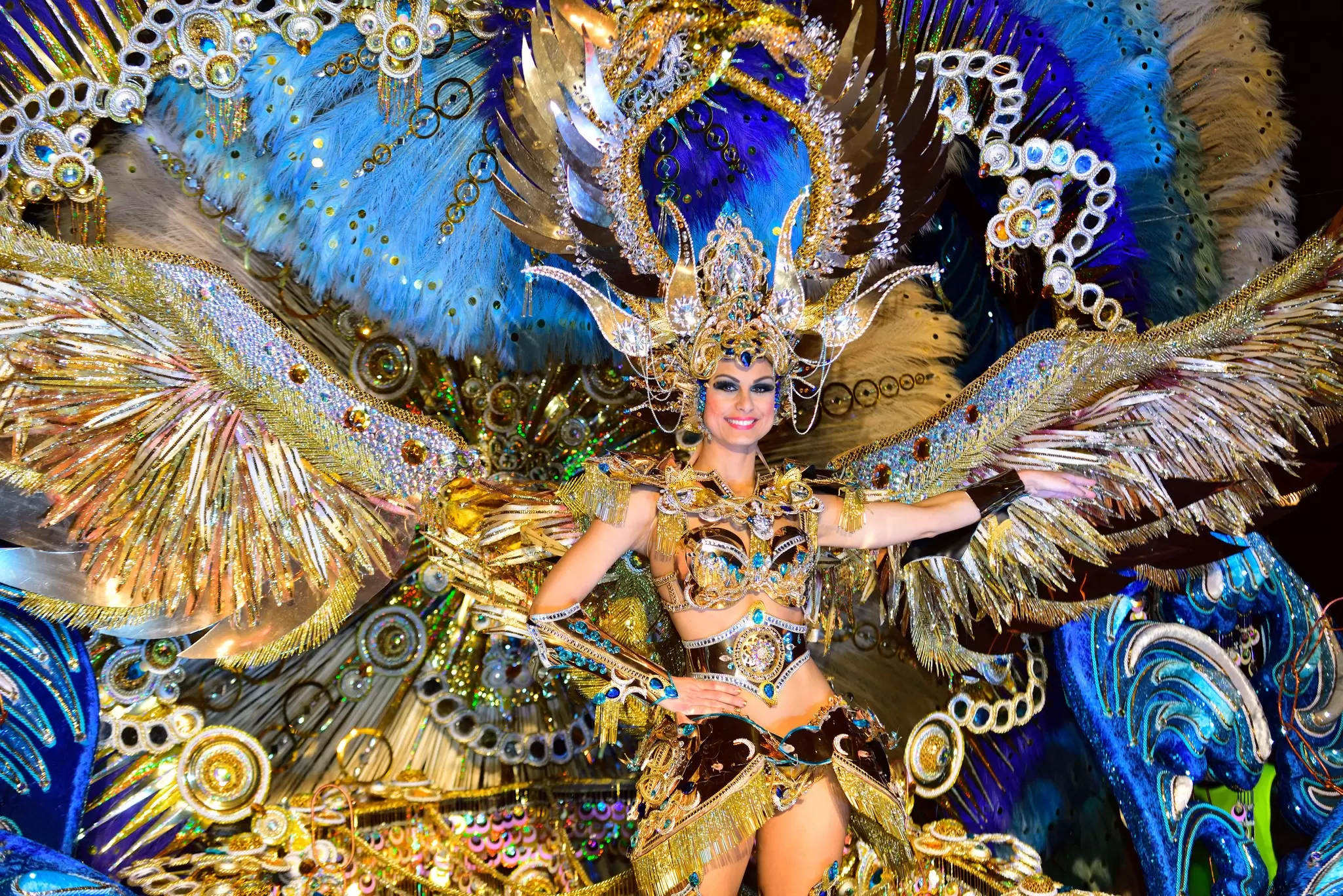 The Carnival in Santa Cruz de Tenerife is one of the biggest in Spain. Luciano de la Rosa / Shutterstock