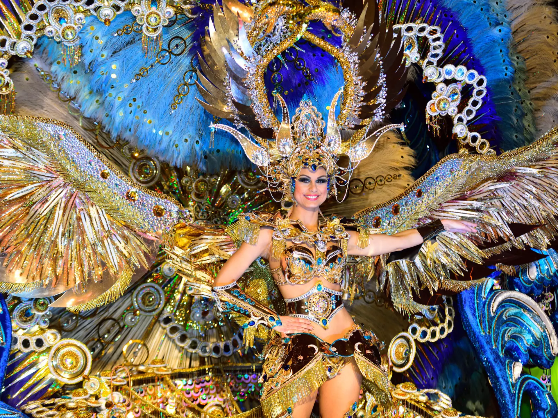 The Carnival in Santa Cruz de Tenerife is one of the biggest in Spain. Luciano de la Rosa / Shutterstock