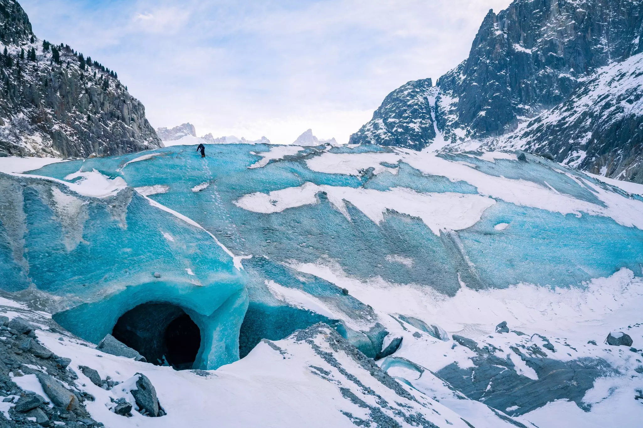 Mer de Glade, Chamonix, gigantic glacier and ice caves.