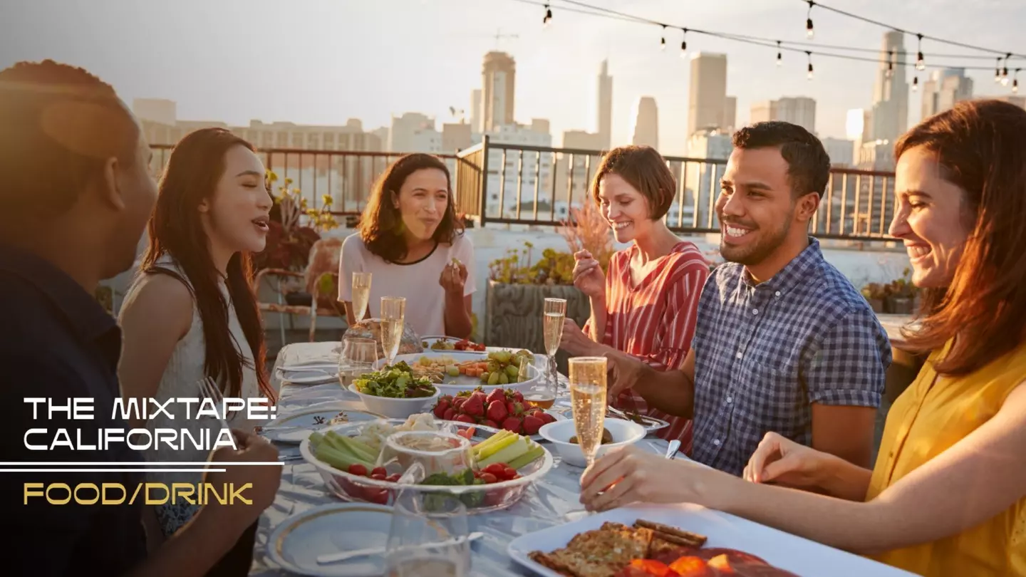 California is the perfect place to sample the bounties of the land and sea on a food-inspired road trip © Photo by Monkey Business Images / Shutterstock; Graphics by Jacob Rhoades / Lonely Planet