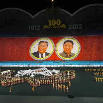 Over 100,000 performers tell tale of North Korea’s history at Mass Games in Pyongyang May Day Stadium.
Arirang, Arts culture and entertainment, Asia, Asian, Awe, Axis of evil, Capital, Capital cities, Celebration, Celebration event, Choregraphy, Clothing, Color, Color image, Colour, Creativity, Democratic people's republic of korea, Dictatorship, Dpkr, Dprk, Eti 2198, Event, Flag, High angle view, Horizontal, Large goup of people, Mass, Mass game, Mass games, Mass mouvement, May day, May day stadium, Mosaic, Multi colored, Night, Nightshot, North korea, North korean, Occupation, Outdoor, Outdoors, People, Performance, Performer, Performing arts event, Photography, Politics, Propaganda, Pyongyang, Rungrado, Show, Skill, Stade, Stadium, Stage costume, Stalinist, Synchronization, Team event, Togetherness, Traditional clothing, Traditional culture, Traditional festival, Travel destination, Travel destinations