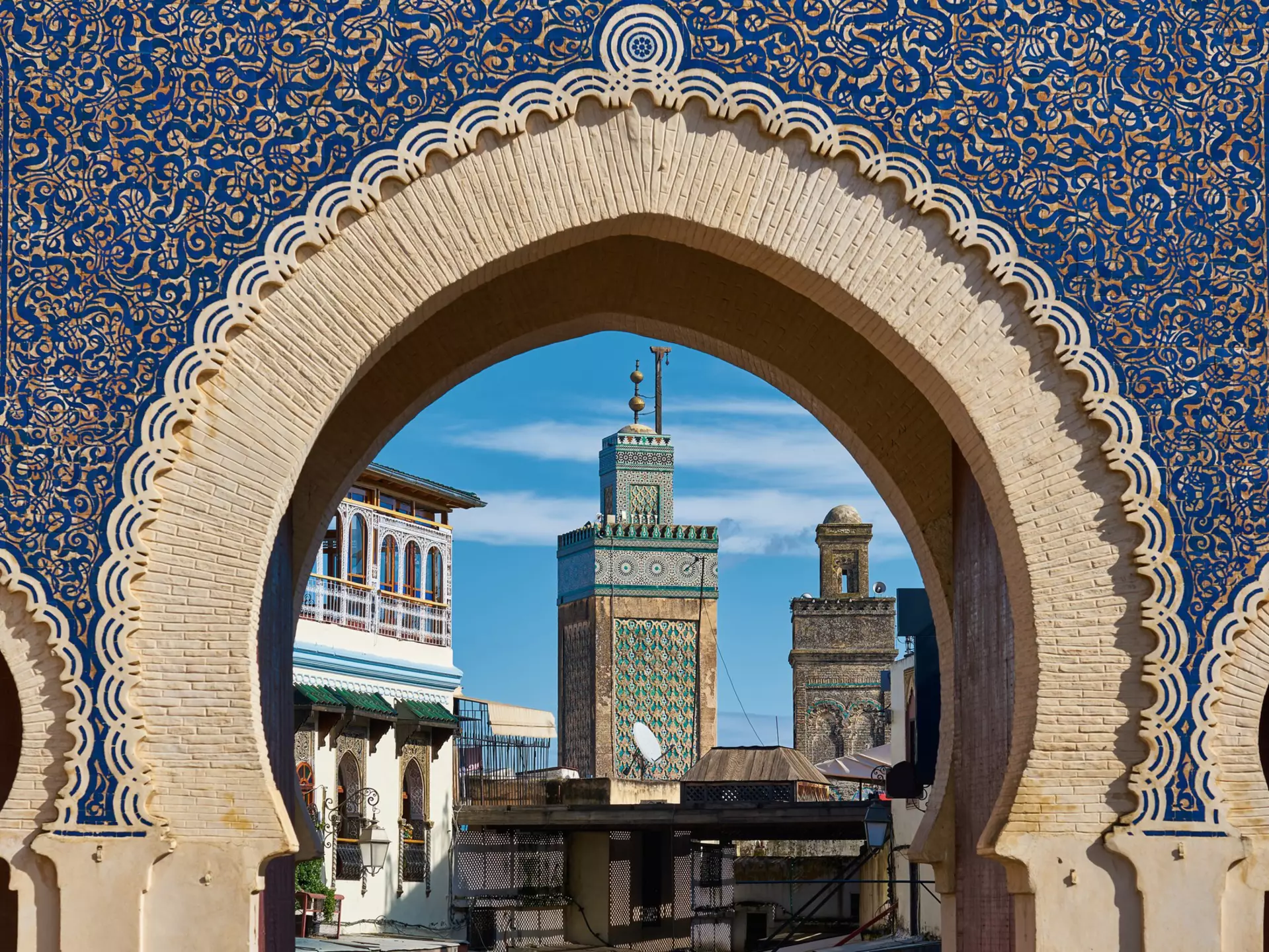 Bab Bou Jeloud, a gateway to the medina in Fez, Morocco. yalcins/Shutterstock