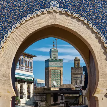 Bab Bou Jeloud, a gateway to the medina in Fez, Morocco. yalcins/Shutterstock
