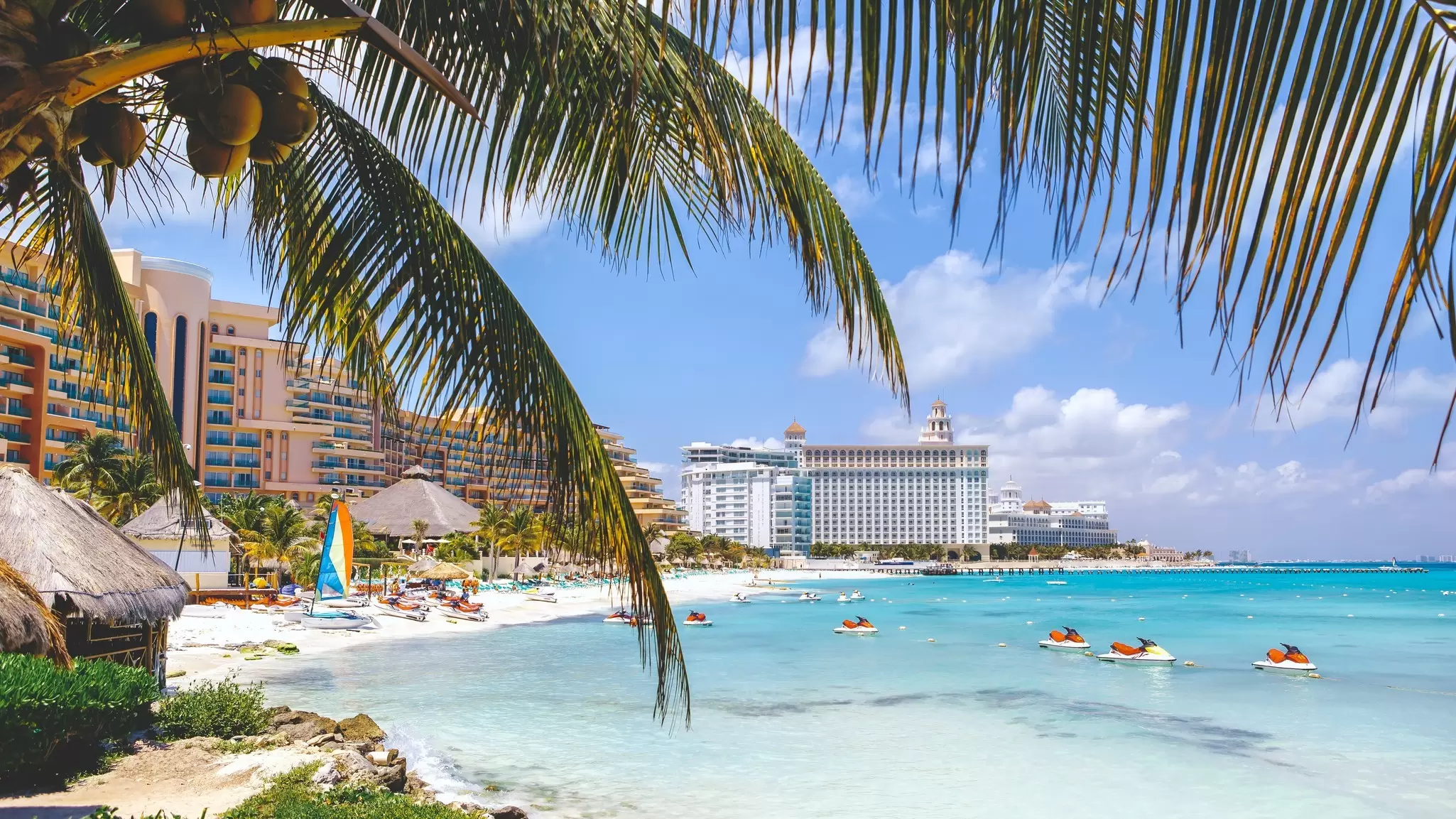 Hotels line the beach in Cancún. pawel.gaul/Getty Images