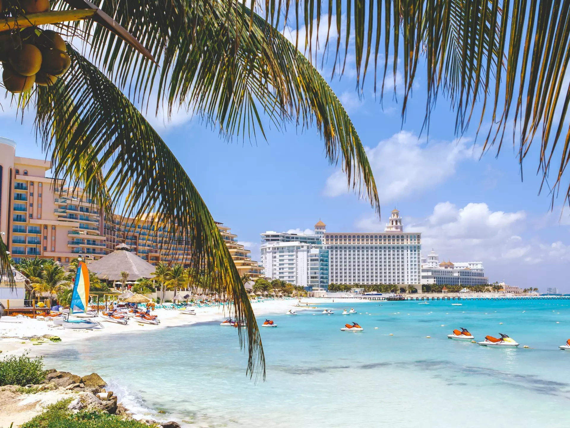 Hotels line the beach in Cancún. pawel.gaul/Getty Images
