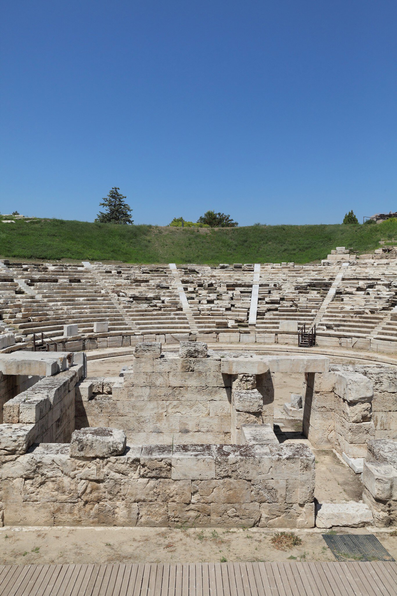 View of the Ancient Theatre of Larissa in Greece.