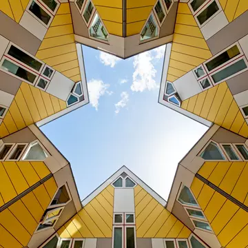 Rotterdam's Cube Houses make it appear as though residents live at 45-degree angles.
949207386