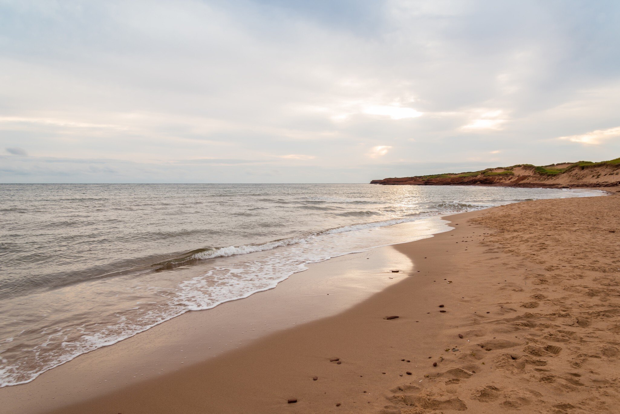 View of Cavendish beach in the morning on Prince Edward Island, Canada.