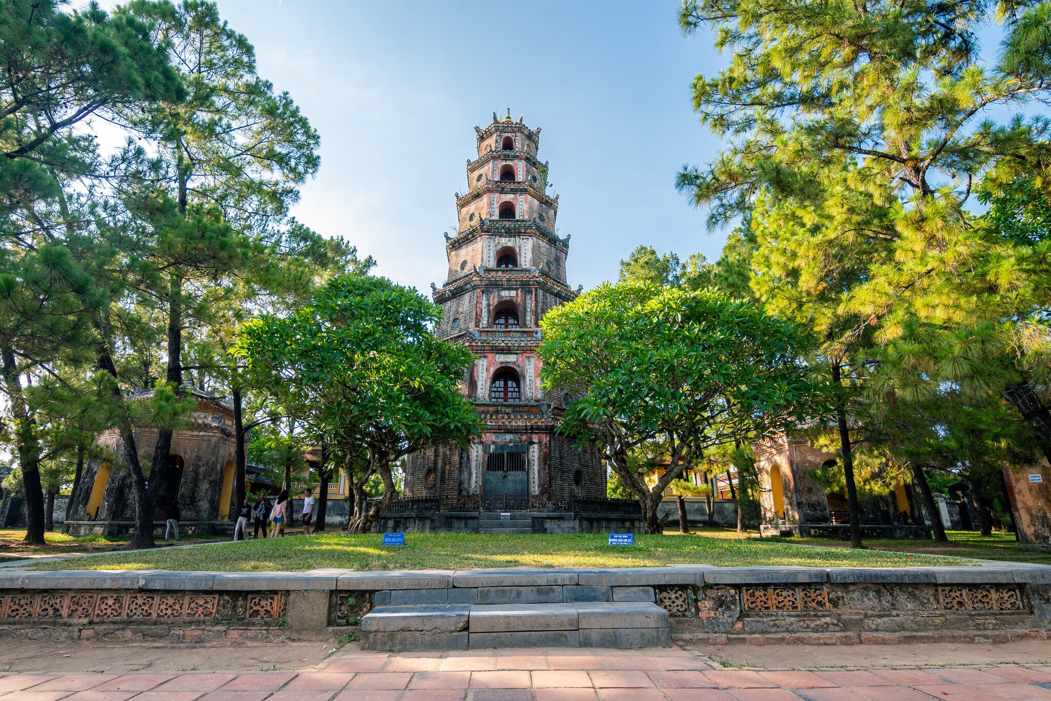 hue, vietnam. 12th june, 2023: views of thien mu pagoda in hue city, vietnam