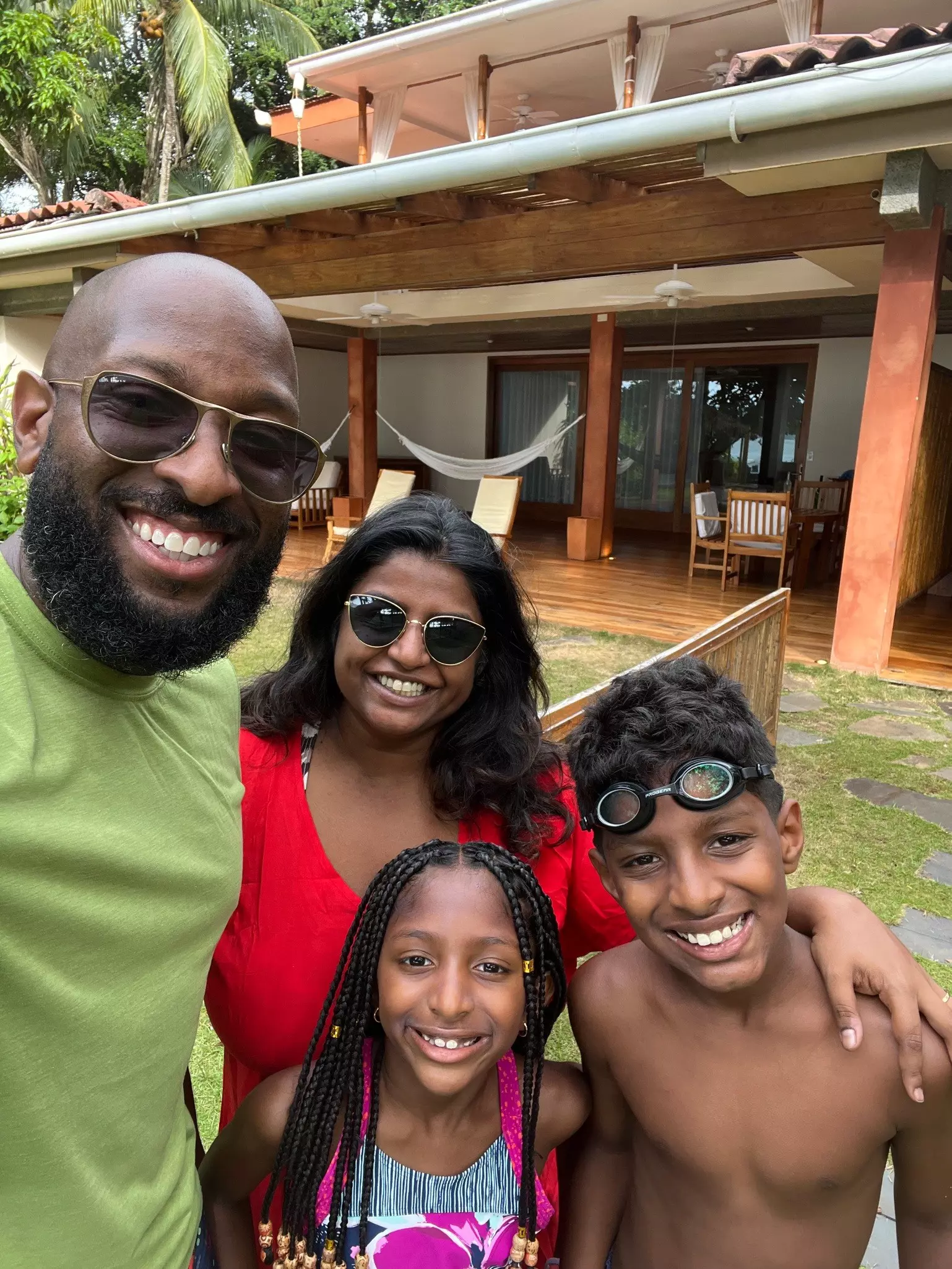 Nitya Chambers and her family on their Lonely Planet Journeys trip to Costa Rica