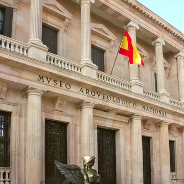Entrance to the National Archaeological Museum of Spain in Madrid.