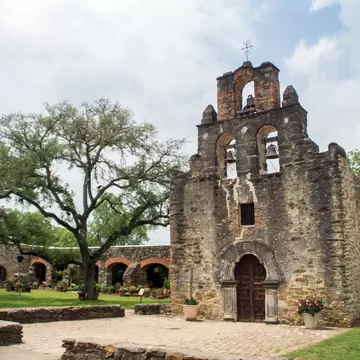 San Antonio, Texas - April 17th, 2019: Mission San Francisco De La Espada Catholic Church;  Mission Espada

Shutterstock ID 1577545378; your: Bridget Brown; gl: 65050; netsuite: Online Editorial; full: POI Image Update