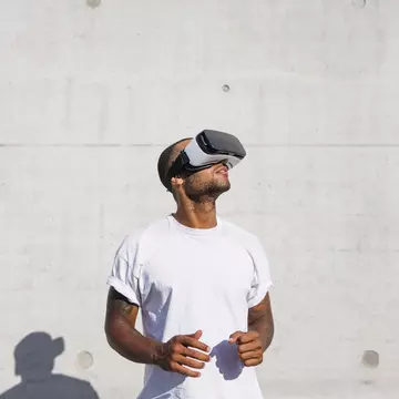 Once a niche, virtual travel is now a necessity
Virtual Reality Glasses, man, Virtual Reality, cyber glasses, people, Adults, discovering, looking, watching, t-shirt, hightech, relaxation, relaxed, new, 3D, Experience, Exploration, leisure, Future, Innovation, Concentration, senses, eyes obscured, digital, sunlight, tattoo, outdoors, shadow, day, technology, high tech, using, waist up, casual, copy space, Discovery, Sensory Perception, research, futuristic, looking away, looking up, concrete wall, virtual, entertainment, consumer electronics, grey background, 3D Glasses, attention, invention, gamer, young man, one person, 25-29 years, Mixed Race Person, beard, stubble, Italy, experiencing, sunshine, style, body art, wall, glasses, young adults, Millennials, 20-30 years, Photography, Color Image