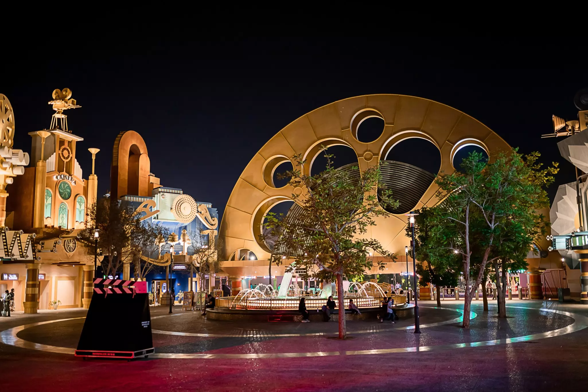 The entrance to Motiongate Dubai at Dubai Parks And Resorts.