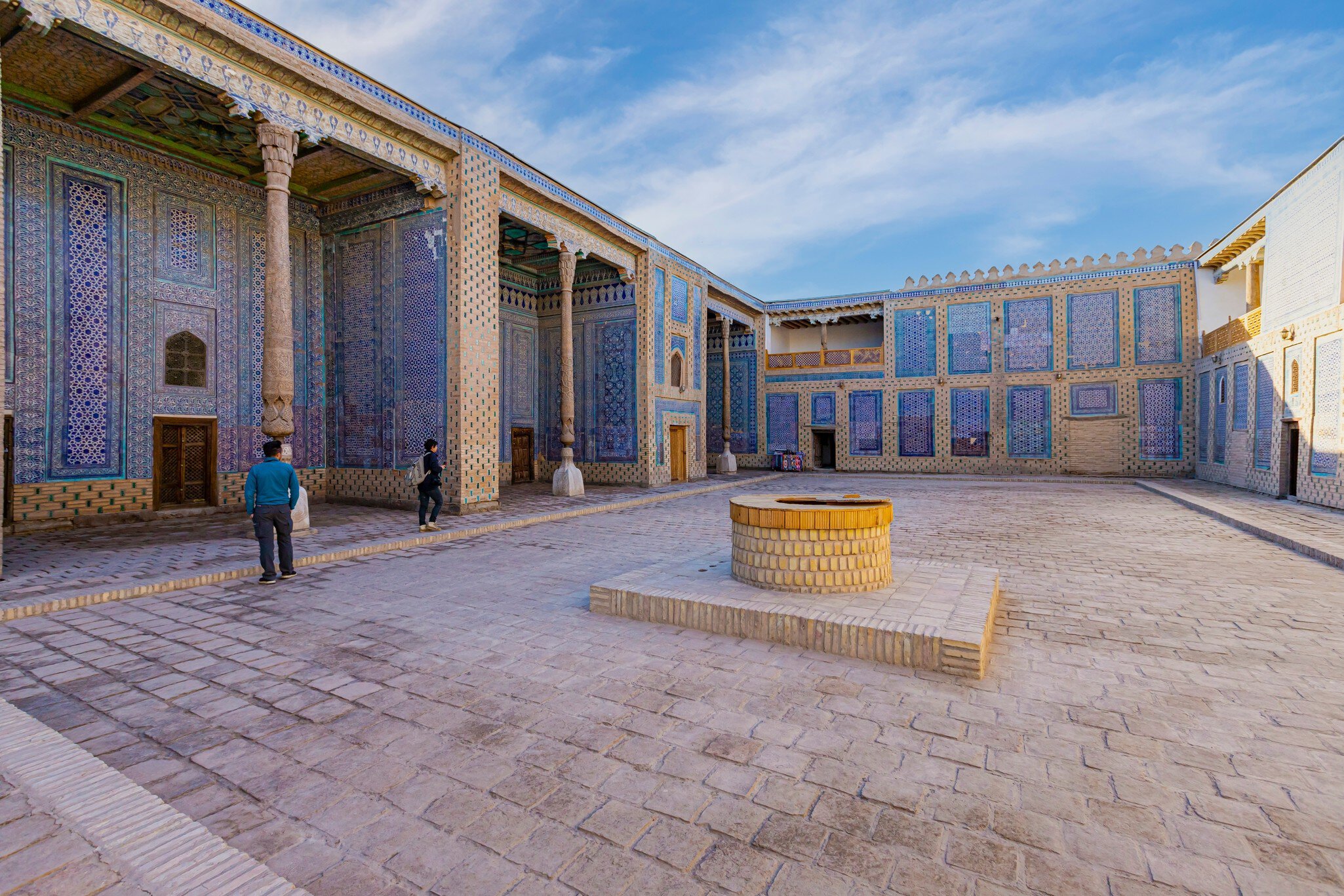 Khiva, Uzbekistan -13-10-2021: Inner Mosque in Tash Hauli (Tosh Hovli) palace ; Shutterstock ID 2074056119;