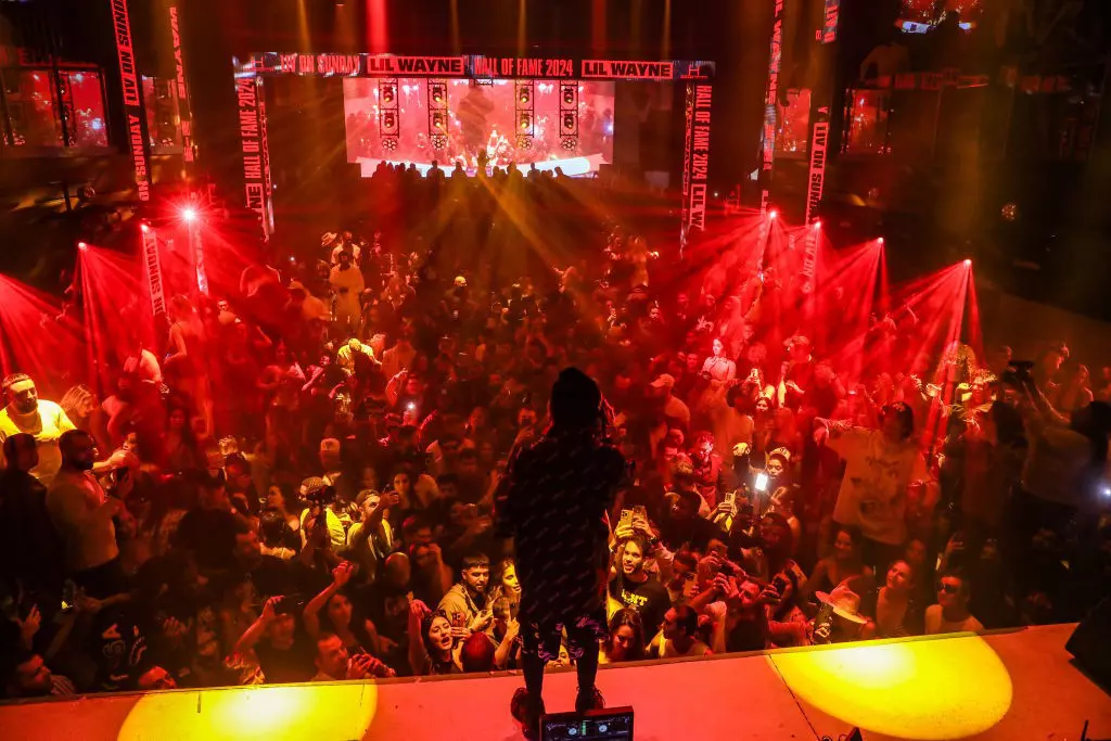 Lil Wayne performs at LIV Nightclub at Fontainebleau Miami on December 8, 2024 in Miami Beach, Florida.