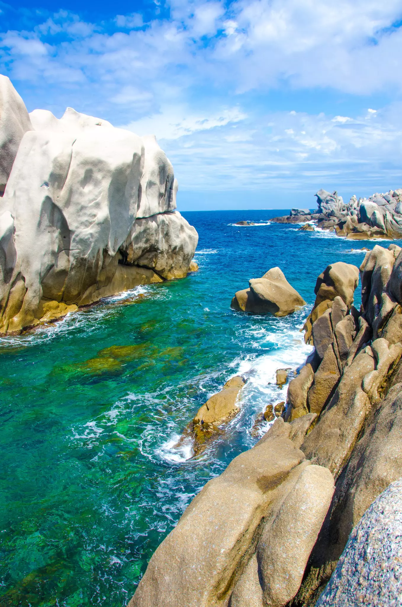 Coastal rocks in Sardinia, Italy.