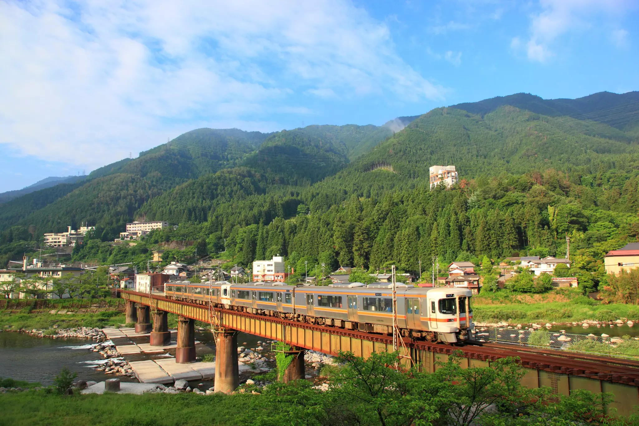 The Hida passes through the countryside en route to Toyama © Y.OKMT / Shutterstock